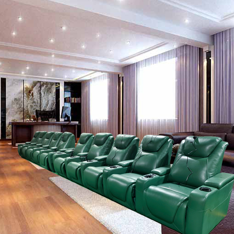 Home Cinema Couch - -Green Color Home Furniture 4 Seat