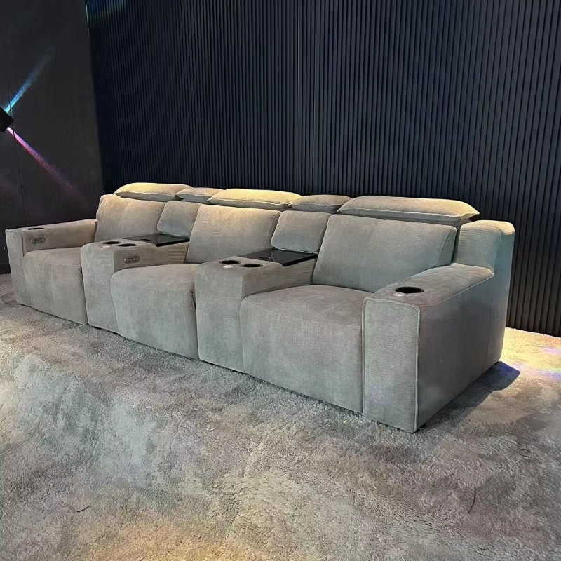 Home Cinema High End - Modern High-End Cinema Sofa Power Recliner