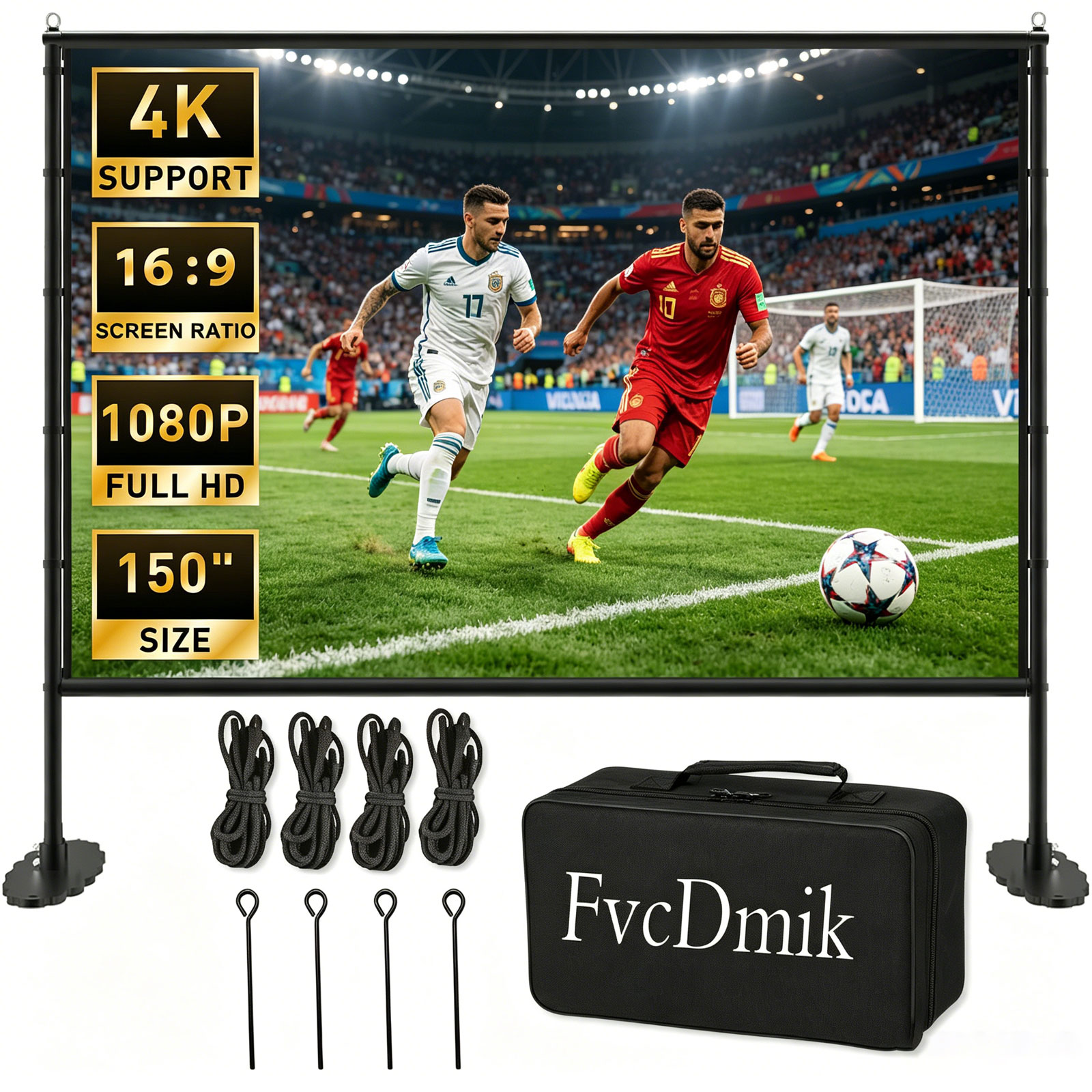 Home Cinema Events - 150 inch Projector Screen with Stand