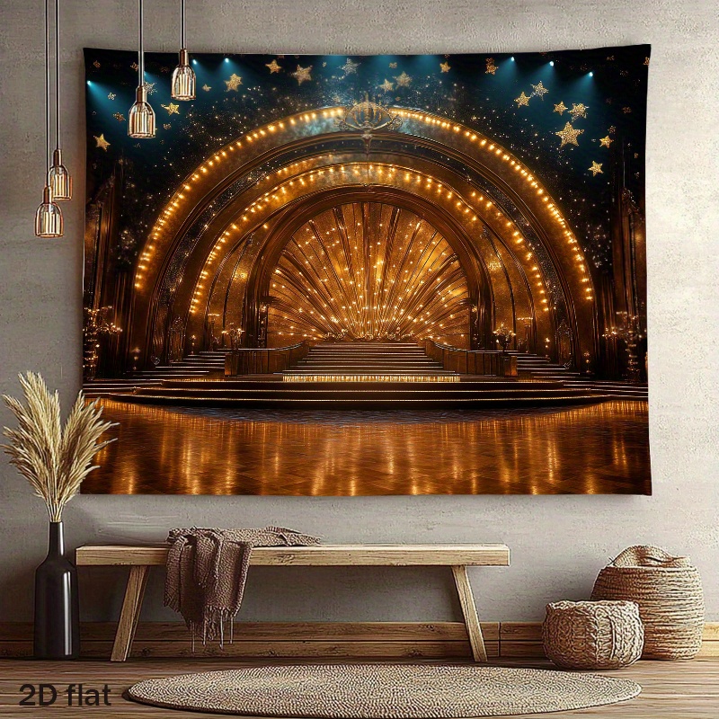 Home Cinema Events - Luxury Golden Theater Stage Arch Lights