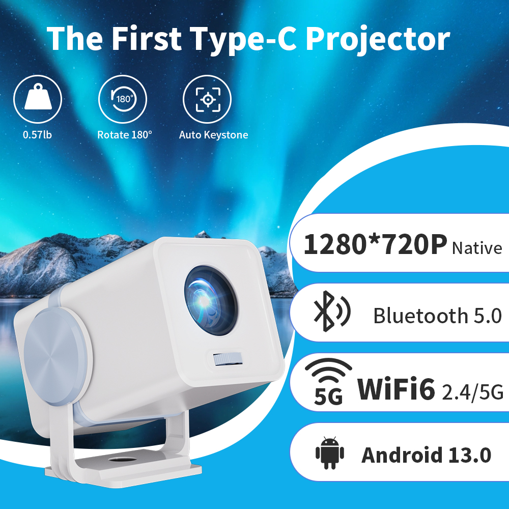 Home Cinema Compact - DESS Projector Android 13 Dual Band