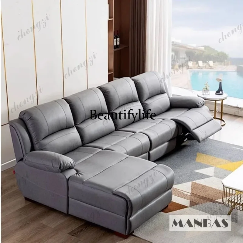 01A Leather Manual Electric Re - огляд і ціна Home Cinema Couch
