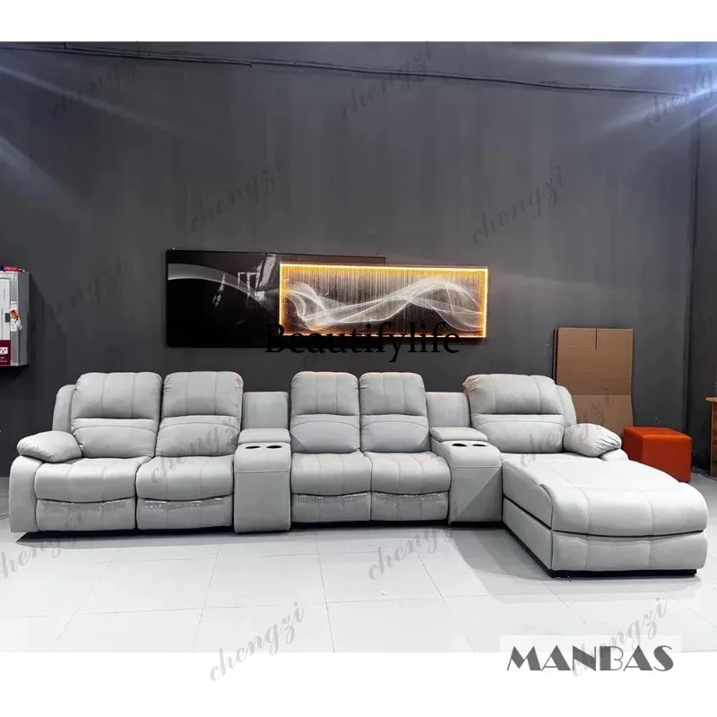01A Leather Manual Electric Re - огляд і ціна Home Cinema Couch